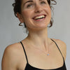 Liora Muse 2CTW Emerald and Pear Cut Lab Diamond Toi et Moi Necklace