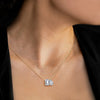 Liora Muse 4CTW Emerald and Pear Cut Lab Diamoned Toi et Moi Necklace