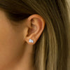 Liora Muse 8 Carat Emerald and Pear Cut Toi et Moi Lab Grown Diamond Stud Earrings (4 ct each side)