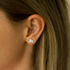 Liora Muse 8 Carat Emerald and Pear Cut Toi et Moi Lab Grown Diamond Stud Earrings (4 ct each side)