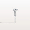 Liora Muse 1.00 Carat Pear Shape Lab Grown Diamond Hidden Halo Ring with Diamond Pavé Band 9k Gold