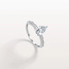 Liora Muse 1.00 Carat Pear Shape Lab Grown Diamond Hidden Halo Ring with Diamond Pavé Band 9k Gold