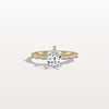 Liora Muse 1.00 Carat Pear Shape Lab Grown Diamond Hidden Halo Ring with Diamond Pavé Band 9k Gold