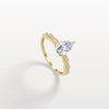 Liora Muse 1.00 Carat Pear Shape Lab Grown Diamond Hidden Halo Ring with Diamond Pavé Band 9k Gold