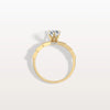 Liora Muse 1.00 Carat Pear Shape Lab Grown Diamond Hidden Halo Ring with Diamond Pavé Band 9k Gold