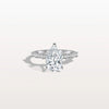 Liora Muse 2.00 Carat Pear Shape Lab Grown Diamond Hidden Halo Ring with Diamond Pavé Band 10k Gold