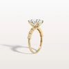 Liora Muse 2.00 Carat Pear Shape Lab Grown Diamond Hidden Halo Ring with Diamond Pavé Band 10k Gold