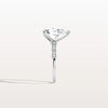 Liora Muse 3.00 Carat Pear Shape Lab Grown Diamond Hidden Halo Ring with Diamond Pavé Band 9k Gold