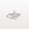 Liora Muse 3.00 Carat Pear Shape Lab Grown Diamond Hidden Halo Ring with Diamond Pavé Band 9k Gold