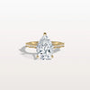 Liora Muse 3.00 Carat Pear Shape Lab Grown Diamond Hidden Halo Ring with Diamond Pavé Band 9k Gold