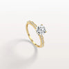 Liora Muse 1CT Round Solitaire Lab-grown Diamond Channel Set Engagement Ring in 10K Solid Gold