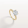 Liora Muse 2CT Round Solitaire Lab-grown Diamond Channel Set Engagement Ring in 10K Solid Gold