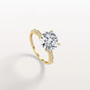 Liora Muse 3CT Round Solitaire Lab-grown Diamond Channel Set Engagement Ring in 10K Solid Gold