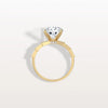Liora Muse 3CT Round Solitaire Lab-grown Diamond Channel Set Engagement Ring in 10K Solid Gold