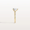 Liora Muse 1CT Pear Lab Diamond Engagement Ring–Twisted 10K Gold Band