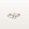 Liora Muse 1CT Pear Lab Diamond Engagement Ring–Twisted 10K Gold Band