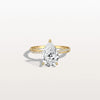 Liora Muse 2CT Pear Lab Diamond Engagement Ring–Twisted 9K Gold Band