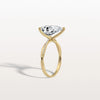 Liora Muse 3CT Pear Lab Diamond Engagement Ring–Twisted 9K Gold Band