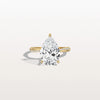 Liora Muse 3CT Pear Lab Diamond Engagement Ring–Twisted 9K Gold Band