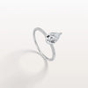 Liora Muse 1CT Pear Lab Diamond Engagement Ring with Pave Band in 10K Solid Gold