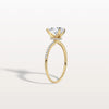 Liora Muse 1CT Pear Lab Diamond Engagement Ring with Pave Band in 10K Solid Gold