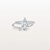 Liora Muse 2CT Pear Lab Diamond Engagement Ring with Pave Band in 10K Solid Gold