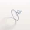 Liora Muse 2CT Pear Lab Diamond Engagement Ring with Pave Band in 10K Solid Gold