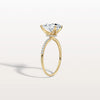 Liora Muse 2CT Pear Lab Diamond Engagement Ring with Pave Band in 10K Solid Gold