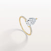 Liora Muse 2CT Pear Lab Diamond Engagement Ring with Pave Band in 10K Solid Gold