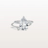 Liora Muse 3CT Pear Lab Diamond Engagement Ring with Pave Band in 10K Solid Gold