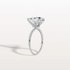 Liora Muse 3CT Pear Lab Diamond Engagement Ring with Pave Band in 10K Solid Gold
