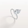 Liora Muse 3CT Pear Lab Diamond Engagement Ring with Pave Band in 10K Solid Gold