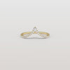 Liora Muse 0.23 Carat V Shape Stackable Lab Grown Diamond Chevron Ring 9K Solikd Gold