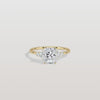 Liora Muse 1CT Radiant Cut Lab Diamond Side Stone Engagement Ring in 10K Solid Gold