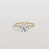 Liora Muse 1.00 Carat Radiant Cut Lab Grown Diamond 4 Prong Ring with 4 mini Side Stone and twisted band 9k Gold