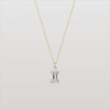 Liora Muse 2CT Emerald Cut Lab Diamond Pendant Necklace In 10K Solid Gold