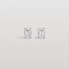 Liora Muse 4 Carat Emerald Cut Lab Grown Diamond 4-Prong Stud Earrings (2 ct each side) 9k Solid Gold