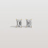 Liora Muse 6 Carat Emerald Cut Lab Grown Diamond 4-Prong Stud Earrings (3 ct each side) 9k Solid Gold