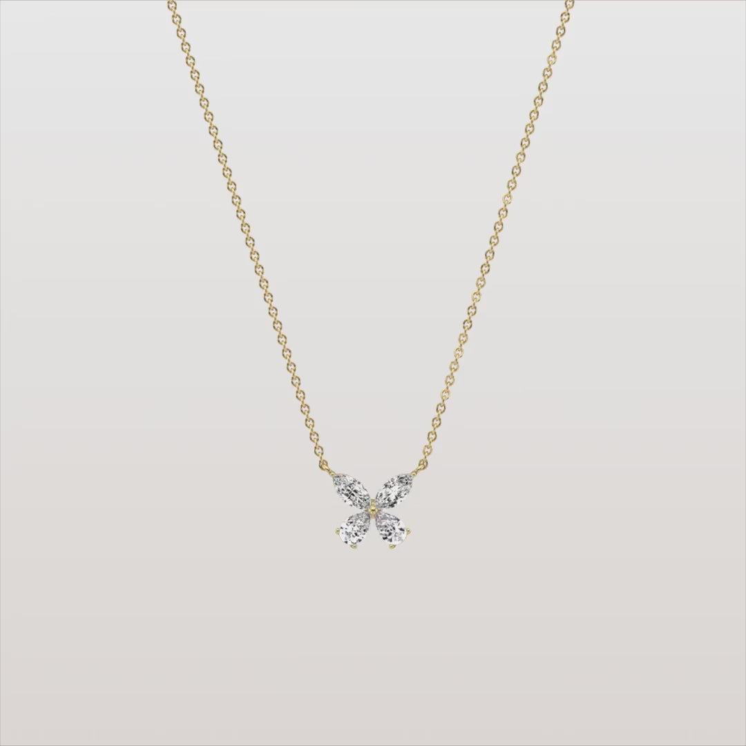 0.5CTW Lab Grown Diamond Butterfly Necklace