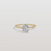 Liora Muse 1.00 Carat Oval Cut 4 Prong Lab Grown Diamond Hidden Halo Ring with Mini Side Stones 9k Gold