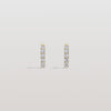Half Eternity Huggie Diamond Hoop Earring - 14mm