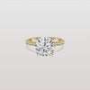 Liora Muse 3CT Round Solitaire Lab-grown Diamond Channel Set Engagement Ring in 10K Solid Gold