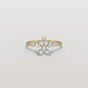 Liora Muse 0.51 Carat 5-Pedal Floral Pear Cut (5PC) Lab Grown Diamond Ring 9k Solid Gold