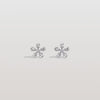 Liora Muse 1.32 Carat 5-Pedal Floral Pear Cut Lab Grown Diamond Stud Earrings  (0.66 Carat Per Side) 9k Sold Gold