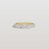 Liora Muse 1.00 Carat (11 Points per Diamond) U-Prong (Bullhead-shape) Lab-Grown Diamond Half Eternity Ring 9k Solid Gold