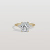 Liora Muse 2CT Radiant Cut Lab Diamond Side Stone Engagement Ring in 10K Solid Gold