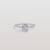 Liora Muse 1.00 Carat Oval Cut 4 Prong Lab Grown Diamond Hidden Halo Ring with Mini Side Stones 9k Gold