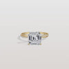 Liora Muse 3CT Asscher Cut Lab Diamond Twisted Engagement Ring In 10K Solid Gold