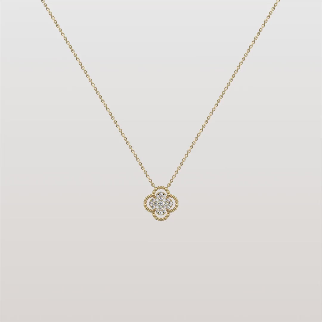 Lab Grown Diamond Clover Pendant Necklace – Lucky & Elegant Fine Jewelry