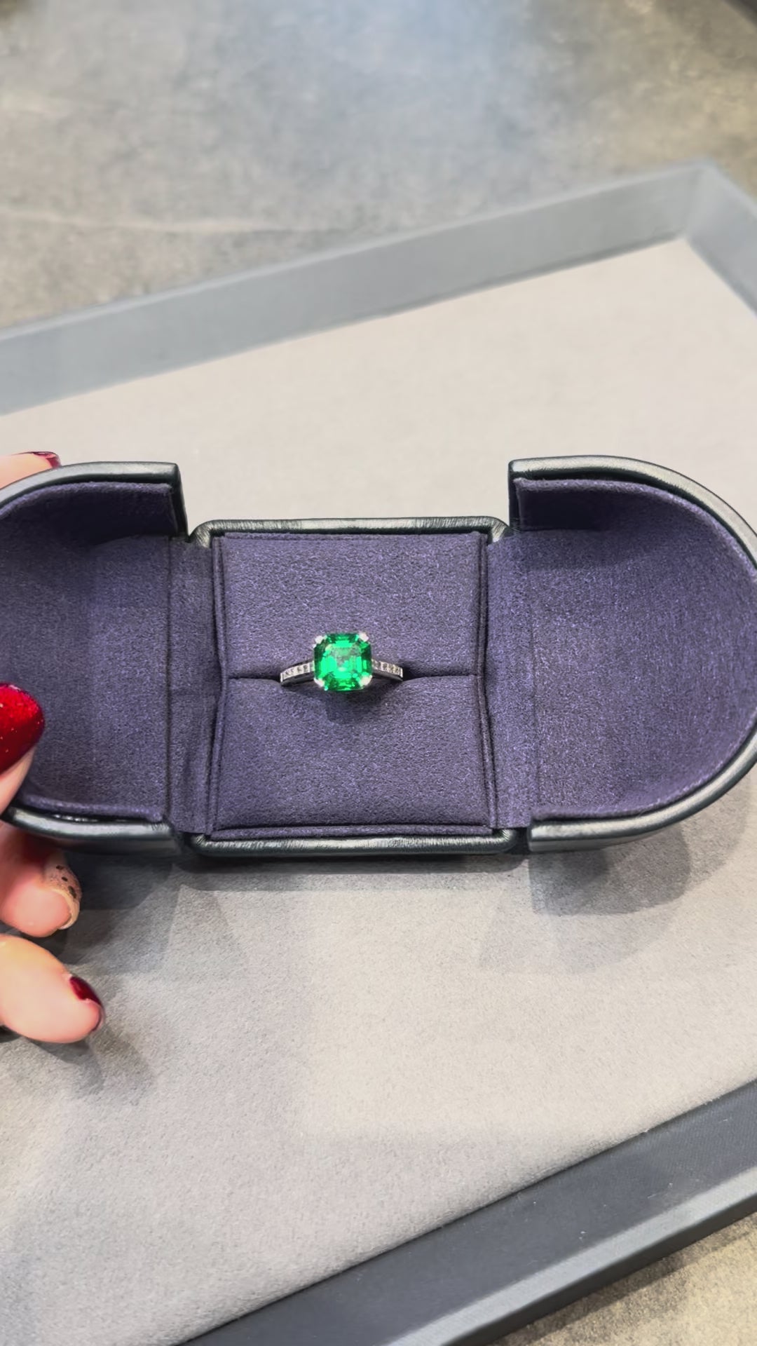 Tsavorite Garnet Ring 5.42ct Cushion Cut Green Gemstone 9x9mm 925 Silver 18K Gold Plated Statement Ring